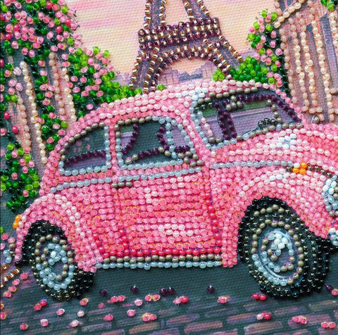 Miesto vaizdo karoliukų siuvinėjimo rinkinys „La Vie en Rose“ 20x20
