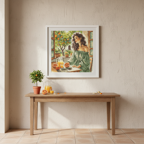 Kryželiu siuvinėjimo rinkinys Langas į sodą 31,7x31,7 cm AVA-P191