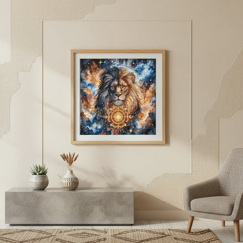Kryželiu siuvinėjimo rinkinys „Dangiškasis liūtas“ 32x32 cm AVA-P194