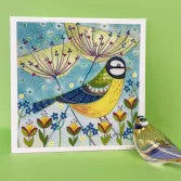 Siuvinėjimo rinkinys „Blue Tit“ – mėlynoji zylė, 16x16 cm