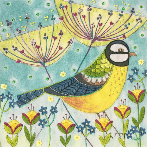 Siuvinėjimo rinkinys „Blue Tit“ – mėlynoji zylė, 16x16 cm