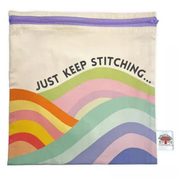 Rankdarbių projekto krepšys „Just Keep Stitching“, 28x31 cm