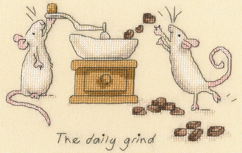 Siuvinėjimo kryželiu rinkinys „The Daily Grind“, Anita Jeram, 19x12 cm