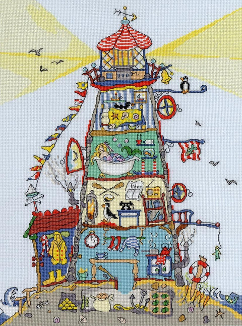 Siuvinėjimo kryželiu rinkinys „Cut Thru' Lighthouse“ – švyturys, 26x35 cm