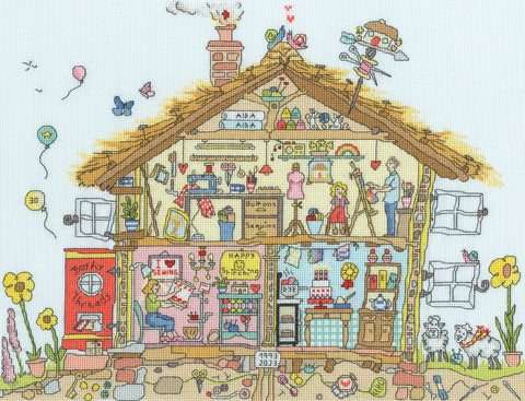 Siuvinėjimo kryželiu rinkinys „Craft Home“ su skaičiais, 40x30 cm