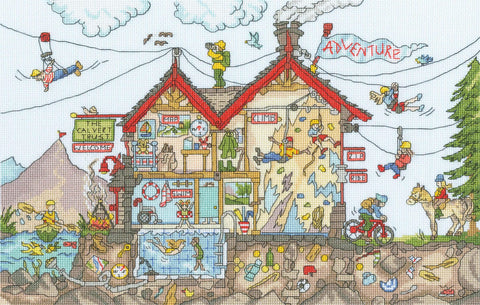 Siuvinėjimo kryželiu rinkinys „Cut Thru' Adventure Holiday“, 40x26 cm