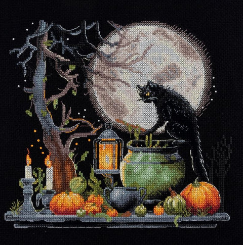 Siuvinėjimo kryželiu rinkinys „Meilės eliksyras“, 20x20 cm, šviečia tamsoje
