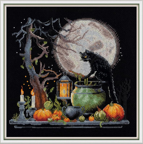 Siuvinėjimo kryželiu rinkinys „Meilės eliksyras“, 20x20 cm, šviečia tamsoje