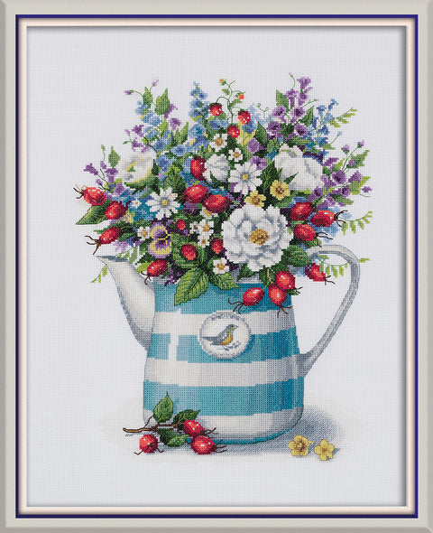 PANNA kryželiu siuvinėjimo rinkinys „Liepos vidurys“, 26,5×33,5 cm