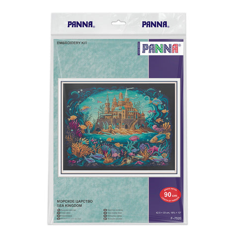 PANNA siuvinėjimo kryželiu rinkinys Jūros karalystė 42.5×33 cm