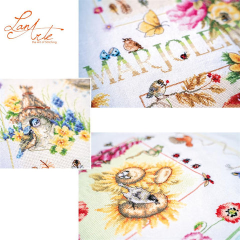 Skaičiuoto kryželių siuvinėjimo rinkinys „Keturi metų laikai“ 88×62 cm