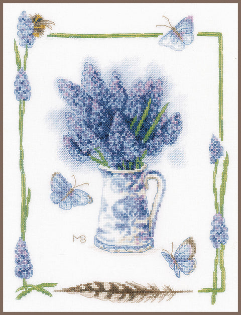 Kryželiu siuvinėjimo rinkinys su schema, DMC siūlai, 27x37 cm