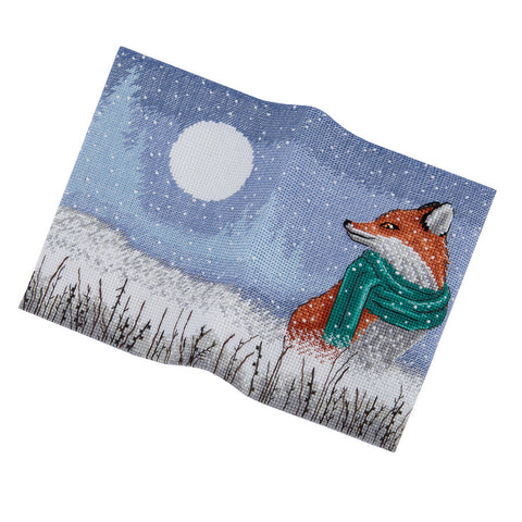Siuvinėjimo rinkinys pasui „Žiemos lapė“, 20×13,5 cm, PANNA