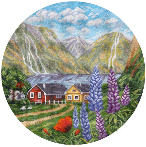 PANNA siuvinėjimo rinkinys „Švelni vasara“ 24x24 cm, kryželiu