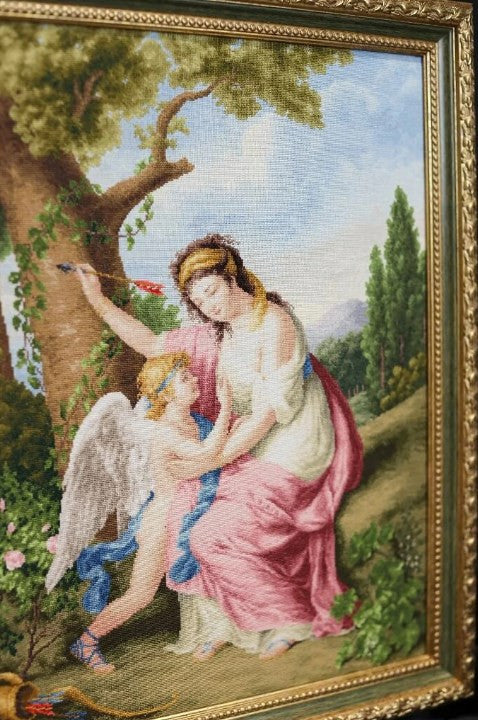Siuvinėjimo kryželiu rinkinys „Moteris ir Kupidonas 1792“