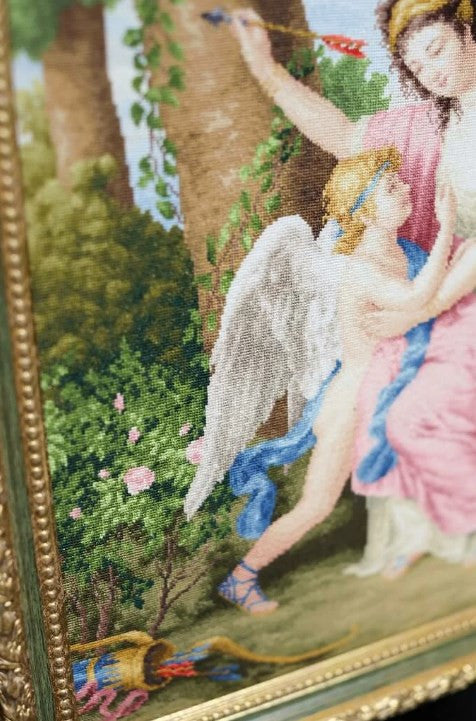 Siuvinėjimo kryželiu rinkinys „Moteris ir Kupidonas 1792“