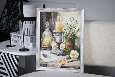 Siuvinėjimo kryželiu rinkinys „Rami senojo kaimo diena“ 28,7×38,5 cm