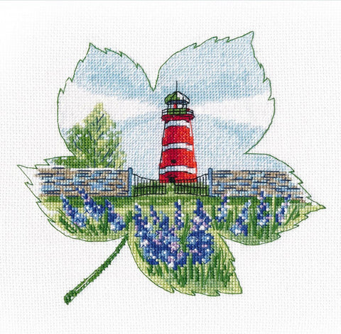 Siuvinėjimo kryželiu rinkinys „Narsholmeno švyturys“, 16x17 cm