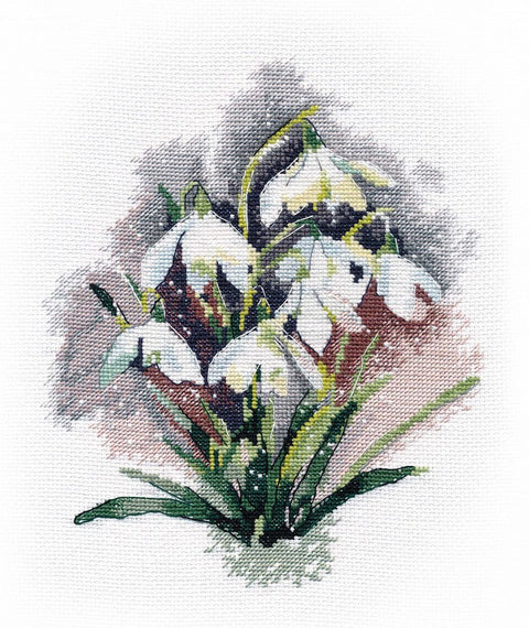 Siuvinėjimo kryželiu rinkinys Snieguolės, 17x21 cm, Aida 16 ct, 19 spalvų