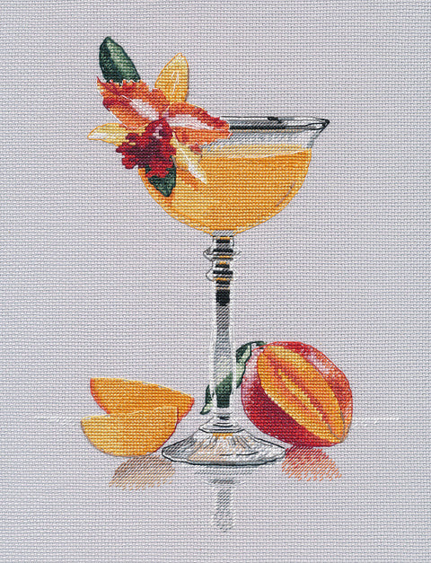 Spalvingas siuvinėjimo kryželiu rinkinys „Karšti tropikai“, 18×24 cm