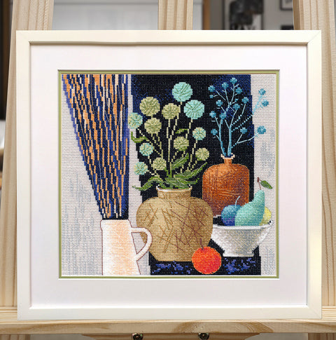 Kryželiu siuvinėjimo rinkinys „Rudens motyvai“ 20x20 cm S1703