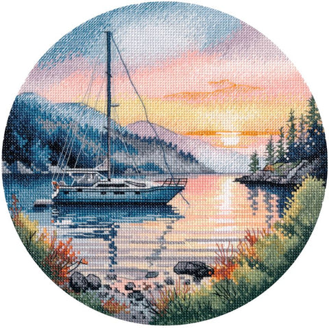 Siuvinėjimo kryželiu rinkinys „Vakaro uostas“ 20×20 cm