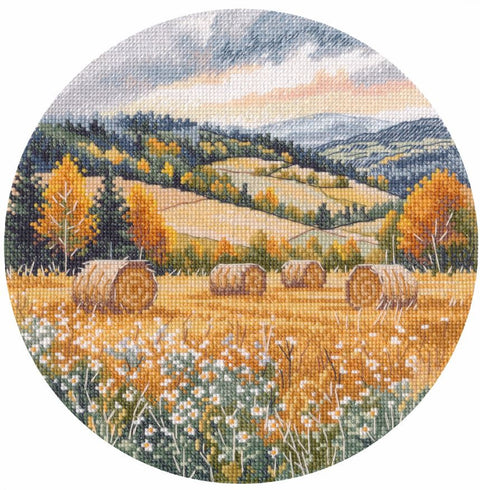 Kryželiu siuvinėjimo rinkinys „Vasara gamtoje“ 20x20 cm