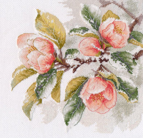 Siuvinėjimo kryželiu rinkinys „Žydinti šakelė“, 20×20 cm