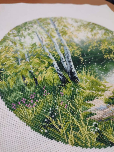 Siuvinėjimo kryželiu rinkinys „Karšta diena“ 25×25 cm