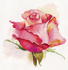 Rožės alsavimas – skaičiuojamo kryželio rinkinys, 24×24 cm, Aida 16 ct