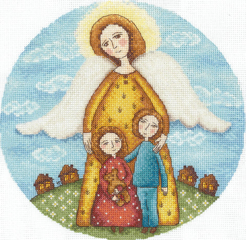 Siuvinėjimo kryželiu rinkinys „Vaikystės amuletas“ 19×19 cm