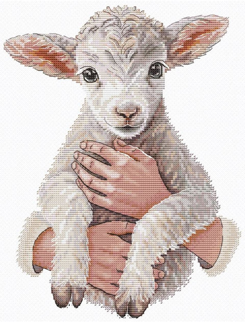 Siuvinėjimo kryželiu rinkinys „Siela glėbyje“, gyvūnai, 18x23,5 cm