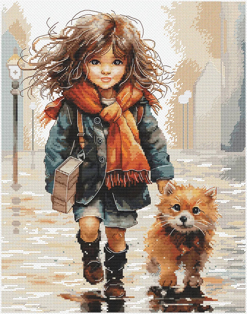 Kryželiu siuvinėjimo rinkinys „Per balas“ 23x29 cm SANP-74