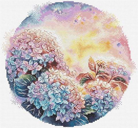 Kryželių siuvinėjimo rinkinys „Naujos dienos šiluma“ 20,5x19 cm
