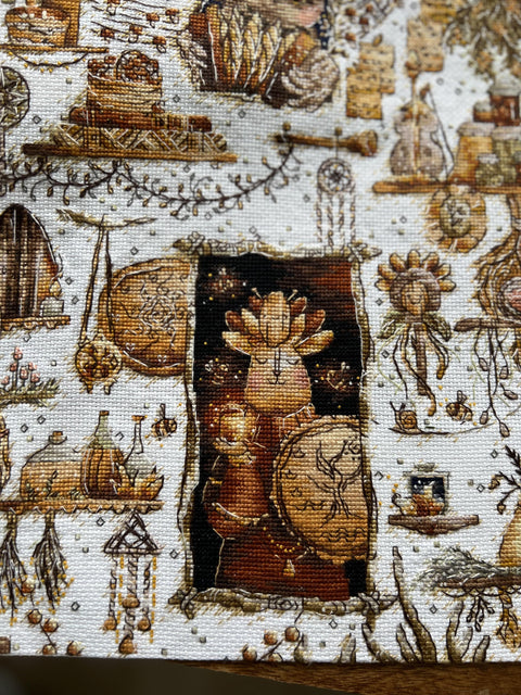Siuvinėjimo rinkinys kryželiu „Magiški žvėrys“ su schema ir siūlais