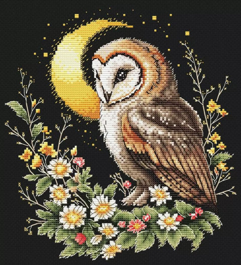 Rinkinys kryželiu siuvinėjimui „Mėnesienoje“ 19,5x20,5 cm SANV-57