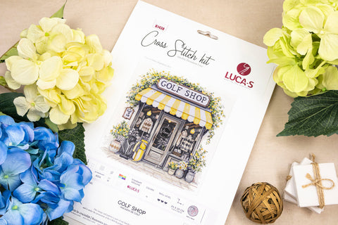 Kryželiu siuvinėjimo rinkinys Golfo parduotuvė, 24×25 cm