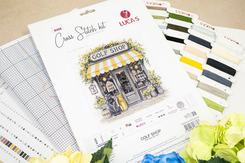 Kryželiu siuvinėjimo rinkinys Golfo parduotuvė, 24×25 cm