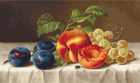 Natiurmortas petit point siuvinėjimo rinkinys, 25 ct, 24.5×14.5 cm, 57 spalvų