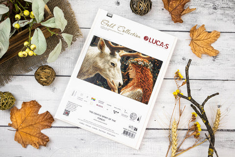 Siuvinėjimo kryželiu rinkinys „Švelnioji miško dvasia“ 33×20 cm | Luca-S