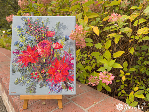 Siuvinėjimo kryželiu rinkinys Kalėdinė kompozicija 30×42 cm Merejka