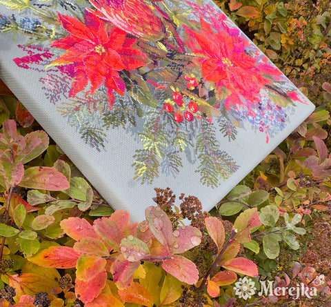 Siuvinėjimo kryželiu rinkinys Kalėdinė kompozicija 30×42 cm Merejka