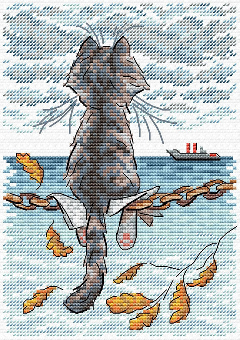 Kryželių siuvinėjimo rinkinys „Melancholija“ 18×13 cm
