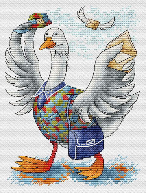 Siuvinėjimo kryželiu rinkinys „Gera žinia“ 18x13 cm SM-796