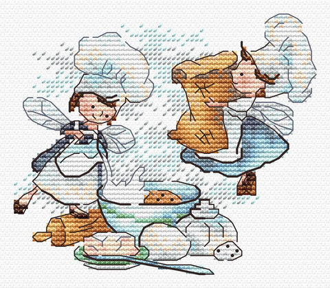 Siuvinėjimo kryželiu rinkinys „Slaptas receptas“ 10x12 cm virtuvės dekoras
