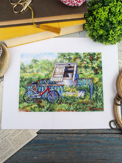 Siuvinėjimo kryželiu rinkinys „Šulinio vanduo“ 15×20 cm