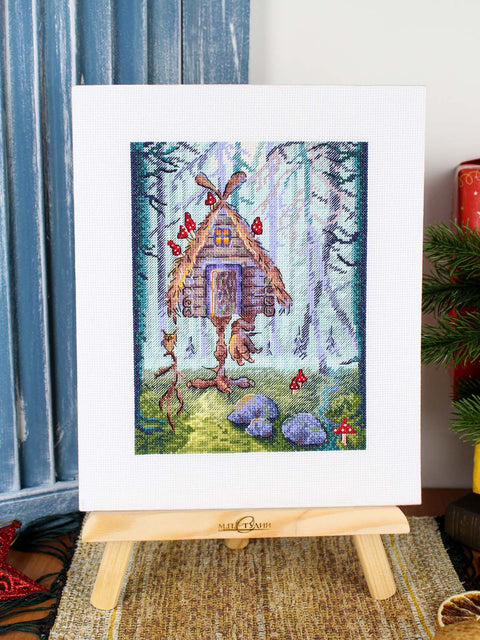 Siuvinėjimo rinkinys kryželiu „Neįprasta trobelė“ 20x15 cm SNV-927