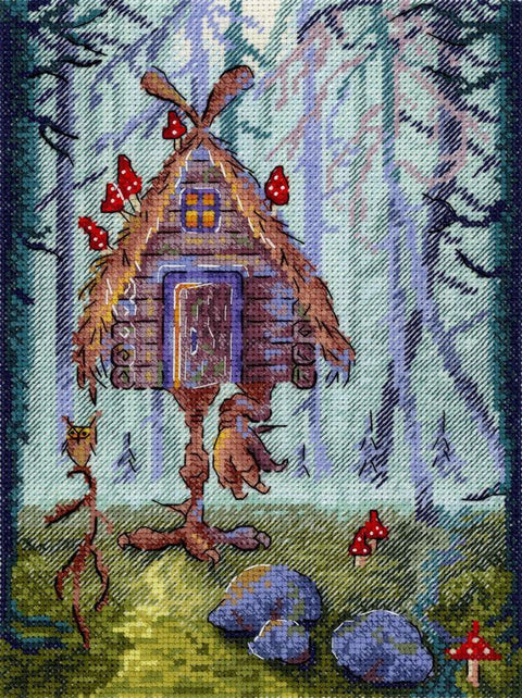 Siuvinėjimo rinkinys kryželiu „Neįprasta trobelė“ 20x15 cm SNV-927
