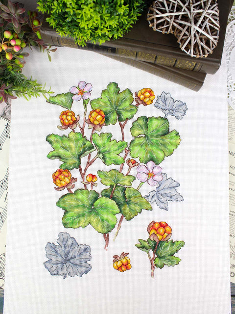 Kryželiu siuvinėjimo rinkinys „Šiaurinė uoga“ 28x19 cm, 16 ct
