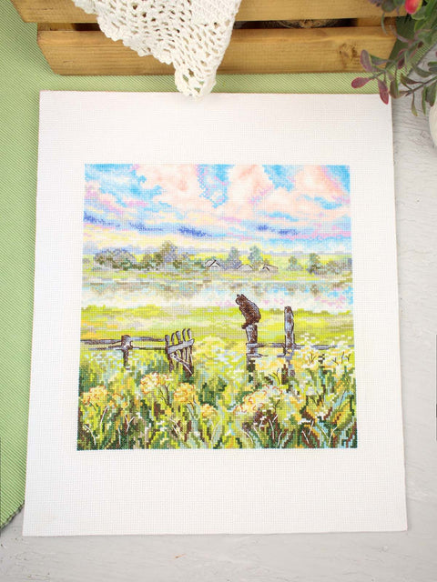 Siuvinėjimo rinkinys kryželiu „Vasariška pastoralė“ 22x20 cm